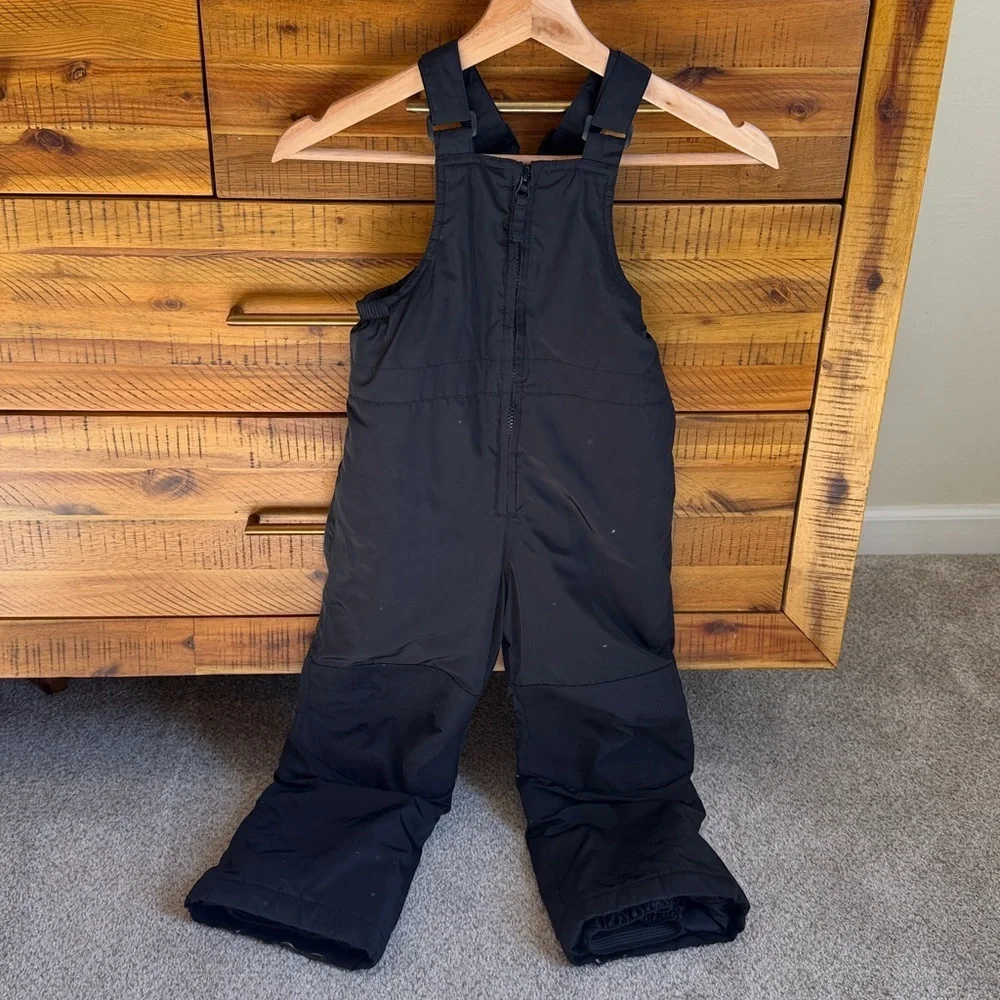 Lands End Kids Black Snow Bib Overalls